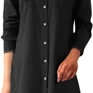 Summer beachwear Jaclyn Smith Classic Black Cotton Shirt